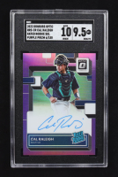 Cal Raleigh 2022 Panini Donruss Optic Rated Rookie Signatures Purple Prizm #RRS-CR RC #006/150 (SGC 9.5 | Autograph Graded SGC 10) at PristineAuction.com