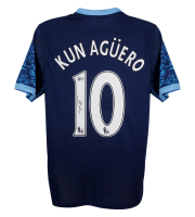 Sergio Aguero Signed Manchester City F.C. Puma Authentic Jersey (Beckett) at PristineAuction.com