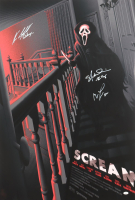 Neve Campbell, Matthew Lillard & Skeet Ulrich Signed "Scream" 27x40 Rolled Movie Poster With Character Name Inscriptions (JSA) at PristineAuction.com