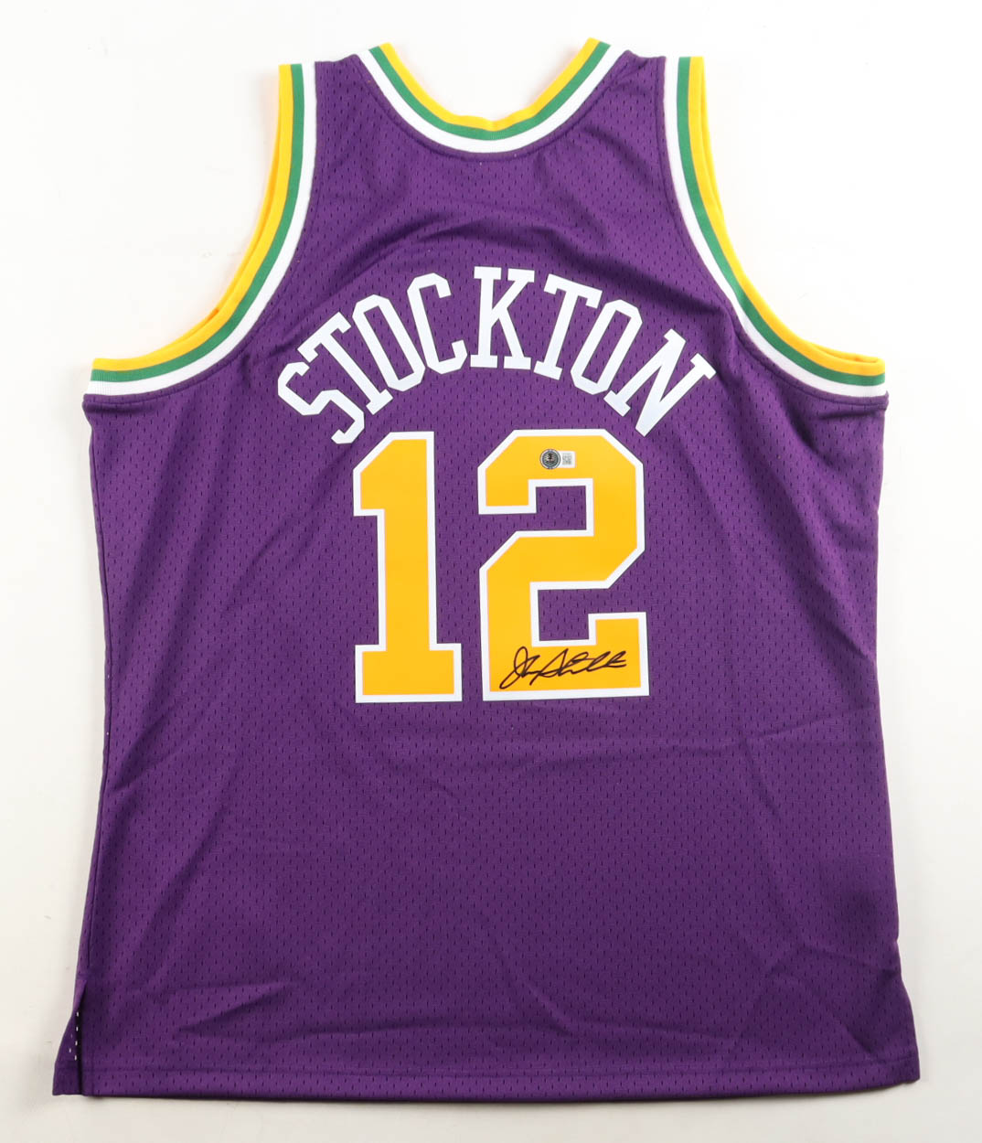 John Stockton Signed Jazz Authentic Mitchell & Ness Authentic Jersey (Beckett) at PristineAuction.com John Stockton Signed Jazz Authentic Mitchell & Ness Authentic Jersey (Beckett) at PristineAuction.com