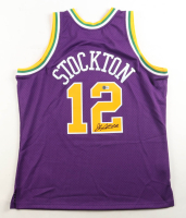John Stockton Signed Jazz Authentic Mitchell & Ness Authentic Jersey (Beckett) at PristineAuction.com