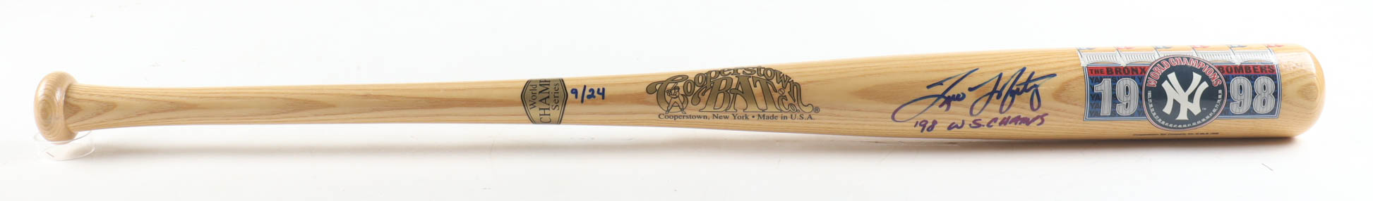Tino Martinez Signed Cooperstown Yankees Commemorative Baseball Bat Inscribed "'98 WS Champs" (JSA) at PristineAuction.com Tino Martinez Signed Cooperstown Yankees Commemorative Baseball Bat Inscribed "'98 WS Champs" (JSA) at PristineAuction.com