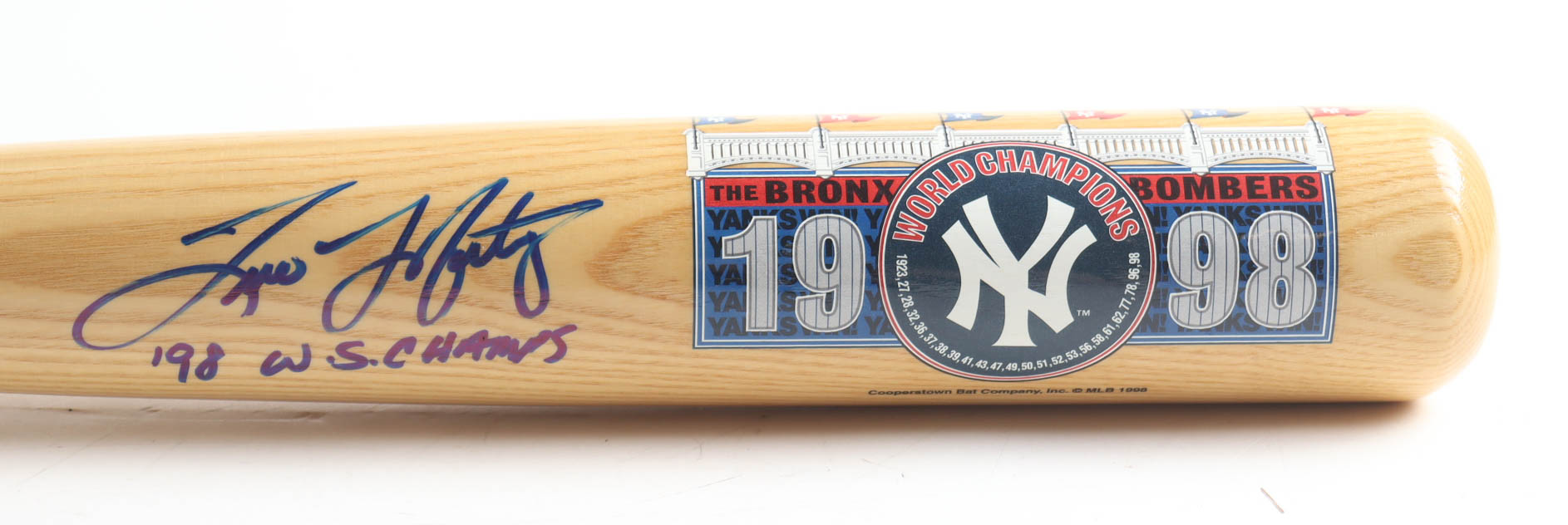 Tino Martinez Signed Cooperstown Yankees Commemorative Baseball Bat Inscribed "'98 WS Champs" (JSA) at PristineAuction.com Tino Martinez Signed Cooperstown Yankees Commemorative Baseball Bat Inscribed "'98 WS Champs" (JSA) at PristineAuction.com
