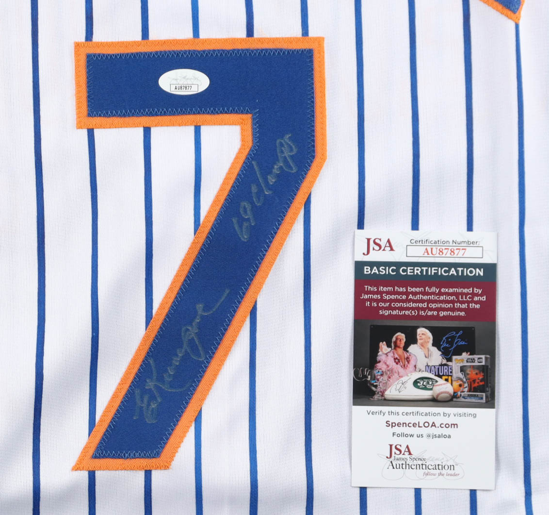 Ed Kranepool Signed Jersey Inscribed "69 Champs" (JSA) at PristineAuction.com Ed Kranepool Signed Jersey Inscribed "69 Champs" (JSA) at PristineAuction.com