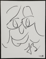 H. Jon Benjamin Signed 8x10 Canvas with Hand-Drawn Sketch (JSA) at PristineAuction.com