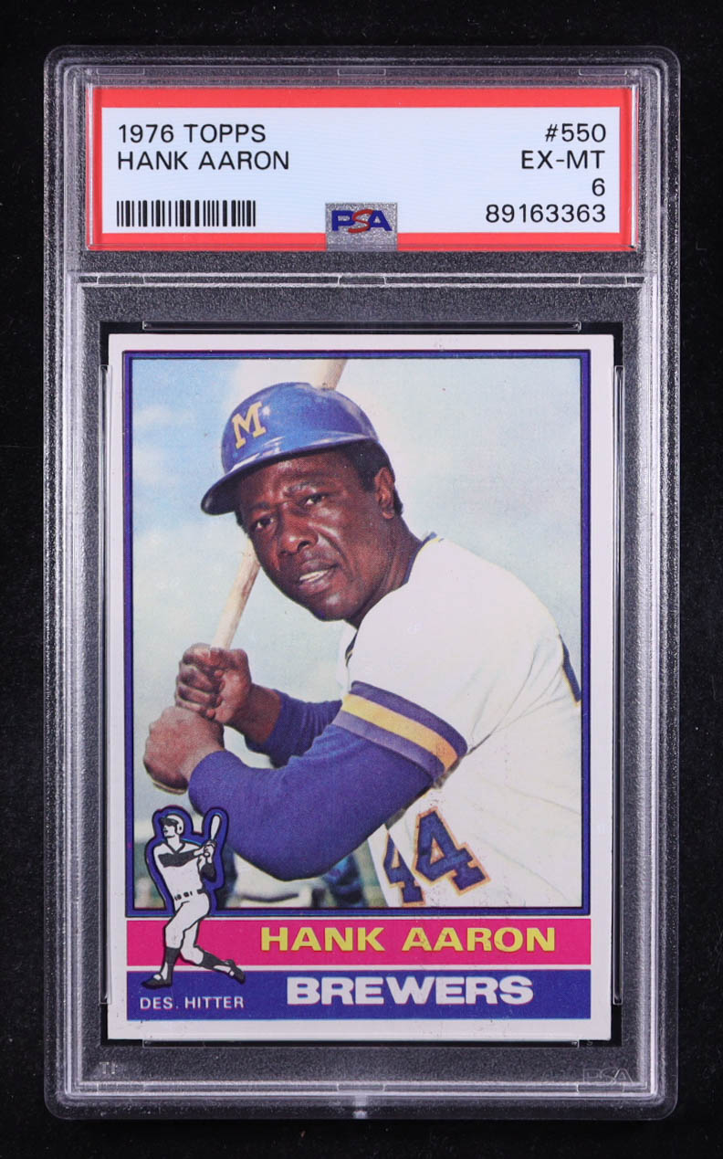 Hank Aaron 1976 Topps #550 (PSA 6) at PristineAuction.com Hank Aaron 1976 Topps #550 (PSA 6) at PristineAuction.com