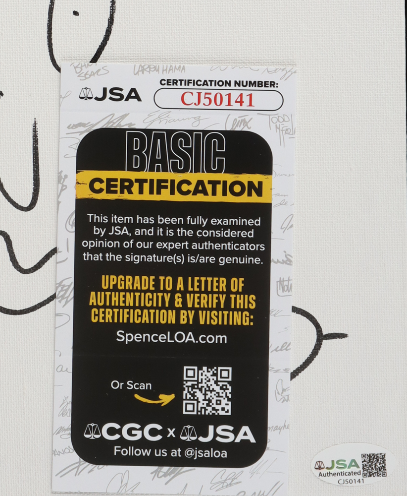 H. Jon Benjamin Signed 8x10 Canvas with Hand-Drawn Sketch (JSA) at PristineAuction.com H. Jon Benjamin Signed 8x10 Canvas with Hand-Drawn Sketch (JSA) at PristineAuction.com