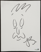 H. Jon Benjamin Signed 8x10 Canvas with Hand-Drawn Sketch (JSA) at PristineAuction.com