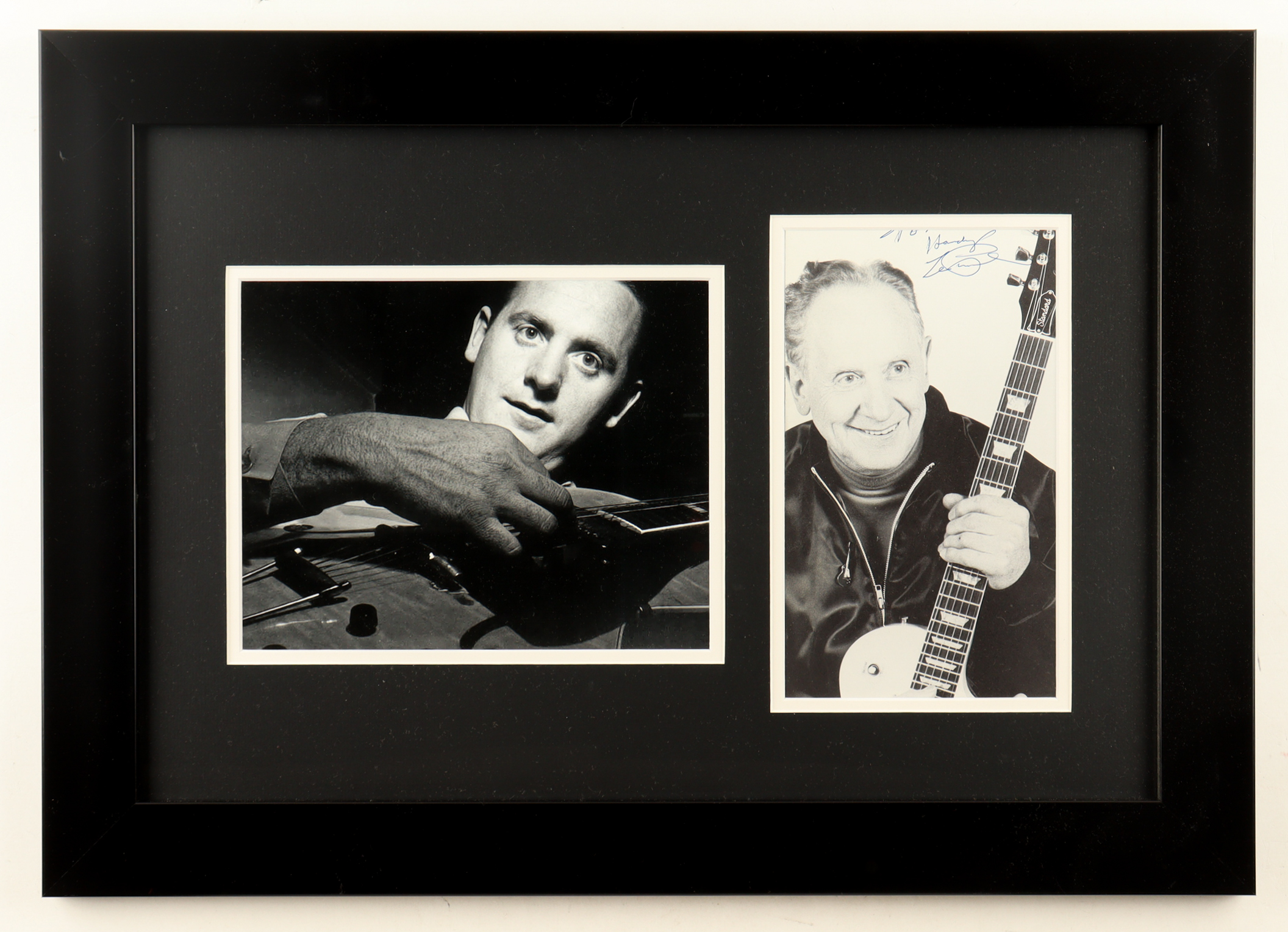 Les Paul Signed Custom Framed Photo Display (Beckett) at PristineAuction.com Les Paul Signed Custom Framed Photo Display (Beckett) at PristineAuction.com