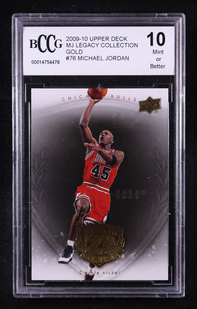 Michael Jordan 2009-10 Upper Deck Michael Jordan Legacy Collection Gold #76 (BCCG 10) at PristineAuction.com Michael Jordan 2009-10 Upper Deck Michael Jordan Legacy Collection Gold #76 (BCCG 10) at PristineAuction.com