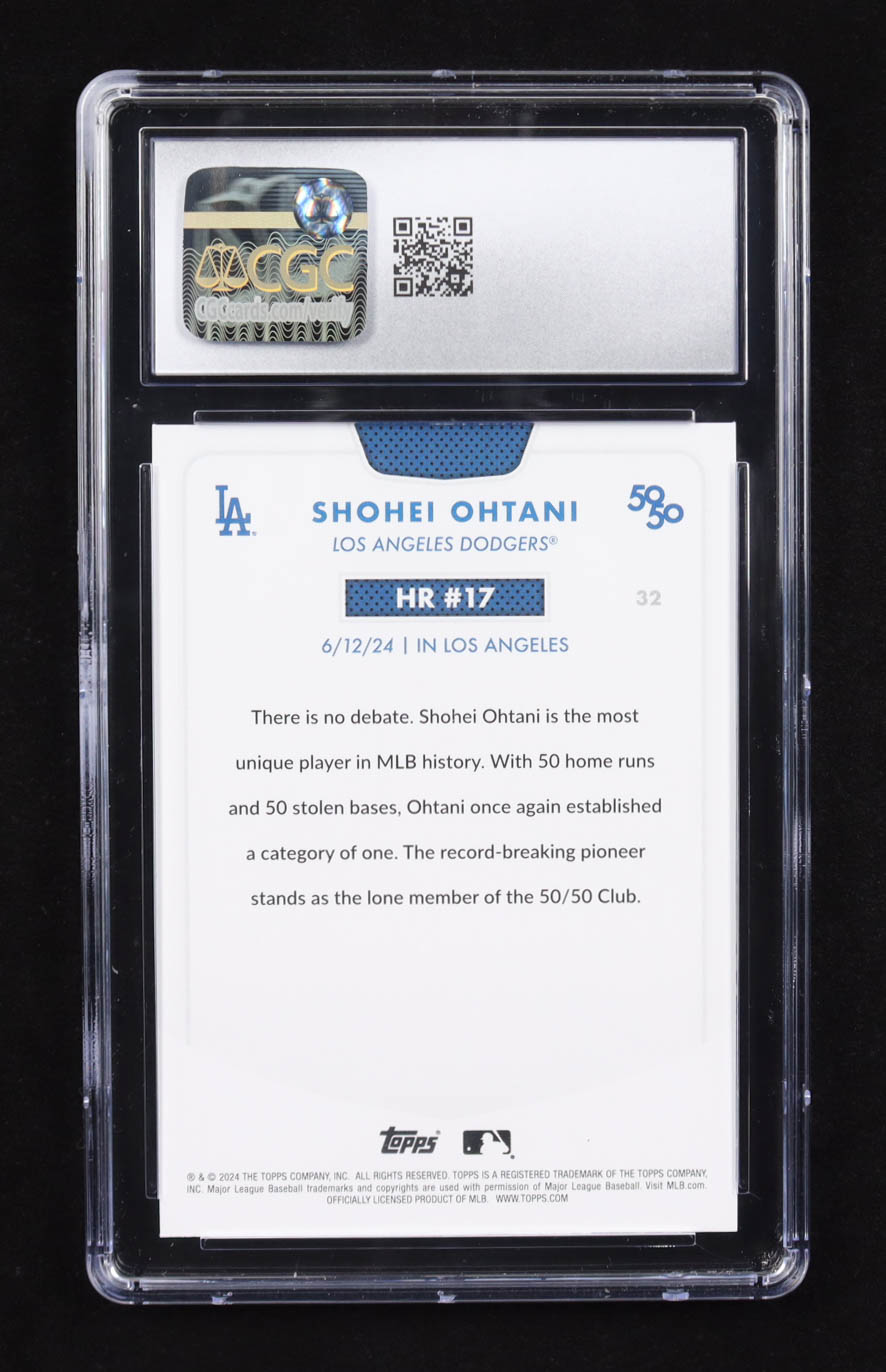 Shohei Ohtani 2024 Topps Now 50/50 #32 (CGC 10) at PristineAuction.com Shohei Ohtani 2024 Topps Now 50/50 #32 (CGC 10) at PristineAuction.com