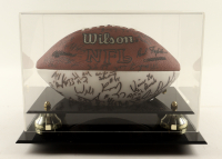 1995 Saints Official NFL Football With Display Case Team-Signed By (37) With Tom Landry, Willie Roaf, Jim Everett, Les Miller (Beckett) at PristineAuction.com
