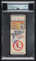 Ozzie Smith Signed 1982 Original World Series Game Ticket (PSA Auto 9) at PristineAuction.com