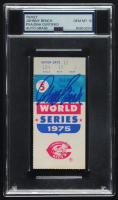 Johnny Bench Signed 1975 Original World Series Game Ticket (PSA Auto 10) at PristineAuction.com