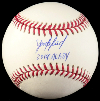 Yordan Alvarez Signed OML Baseball Inscribed "2019 AL ROY" (MLB & Fanatics) at PristineAuction.com