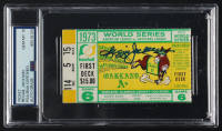 Reggie Jackson Signed 1973 Original World Series Game Ticket (PSA Auto 10) at PristineAuction.com