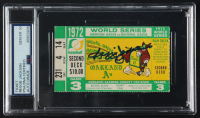 Reggie Jackson Signed 1972 Original World Series Game Ticket (PSA Auto 10) at PristineAuction.com