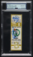 Magic Johnson & Larry Bird Signed 1984 NBA Playoffs Original Game Ticket (PSA Auto 10) at PristineAuction.com