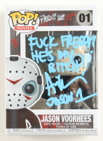 Ari Lehman Signed "Friday the 13th" #01 Jason Voorhees Funko Pop! Vinyl Figure Inscribed "F*** Freddy He's My B****!" & "Jason 1" (JSA) at PristineAuction.com
