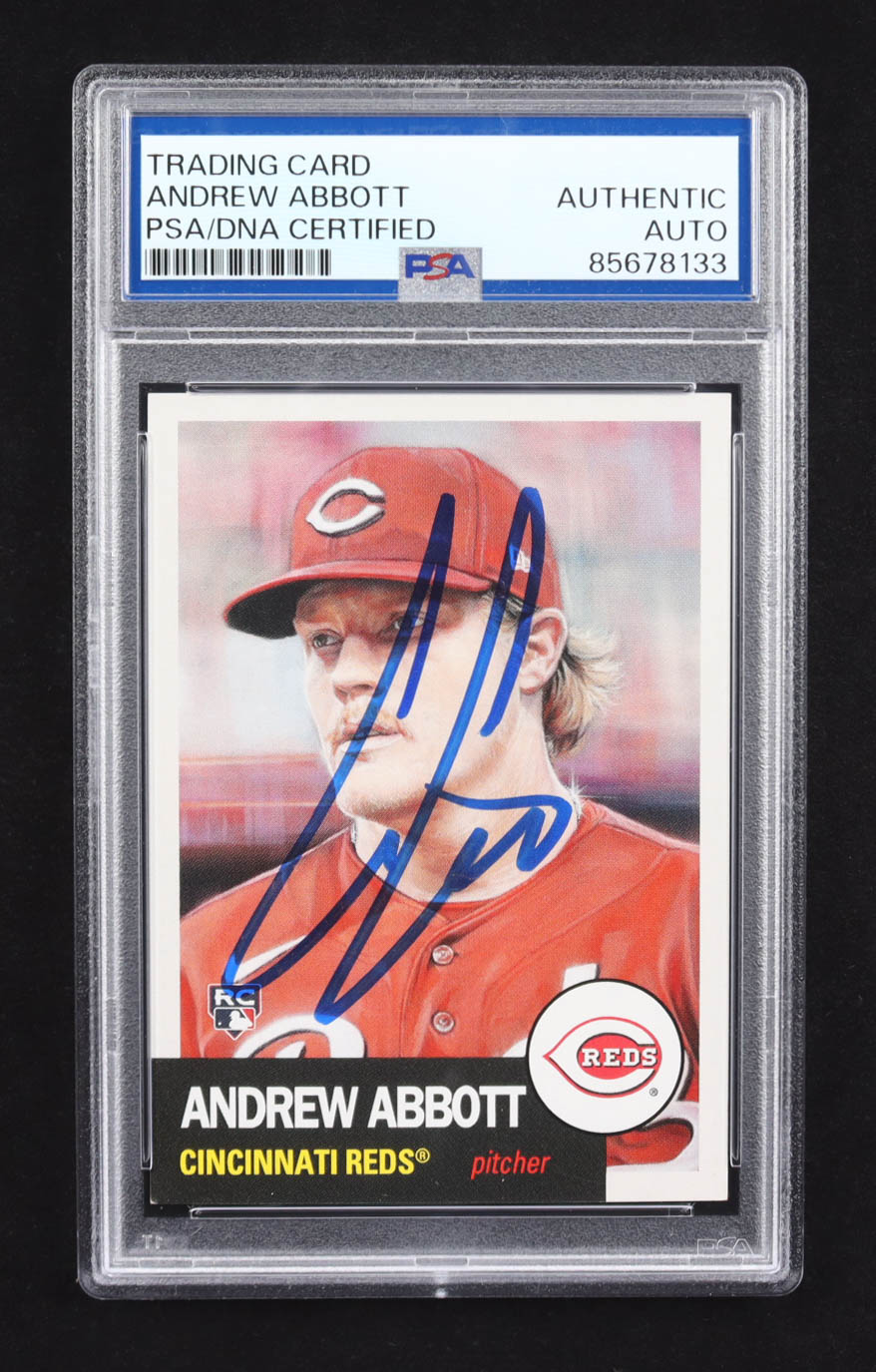 Andrew Abbott Signed 2024 Topps Living Black Bio Text #707 RC (PSA) at PristineAuction.com Andrew Abbott Signed 2024 Topps Living Black Bio Text #707 RC (PSA) at PristineAuction.com