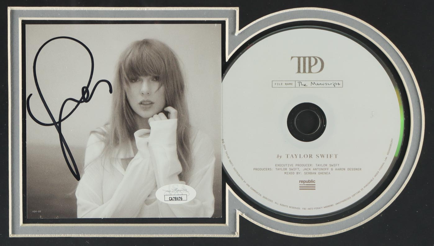 Taylor Swift Signed "The Tortured Poets Department" Custom Framed CD Insert Display (JSA) at PristineAuction.com Taylor Swift Signed "The Tortured Poets Department" Custom Framed CD Insert Display (JSA) at PristineAuction.com