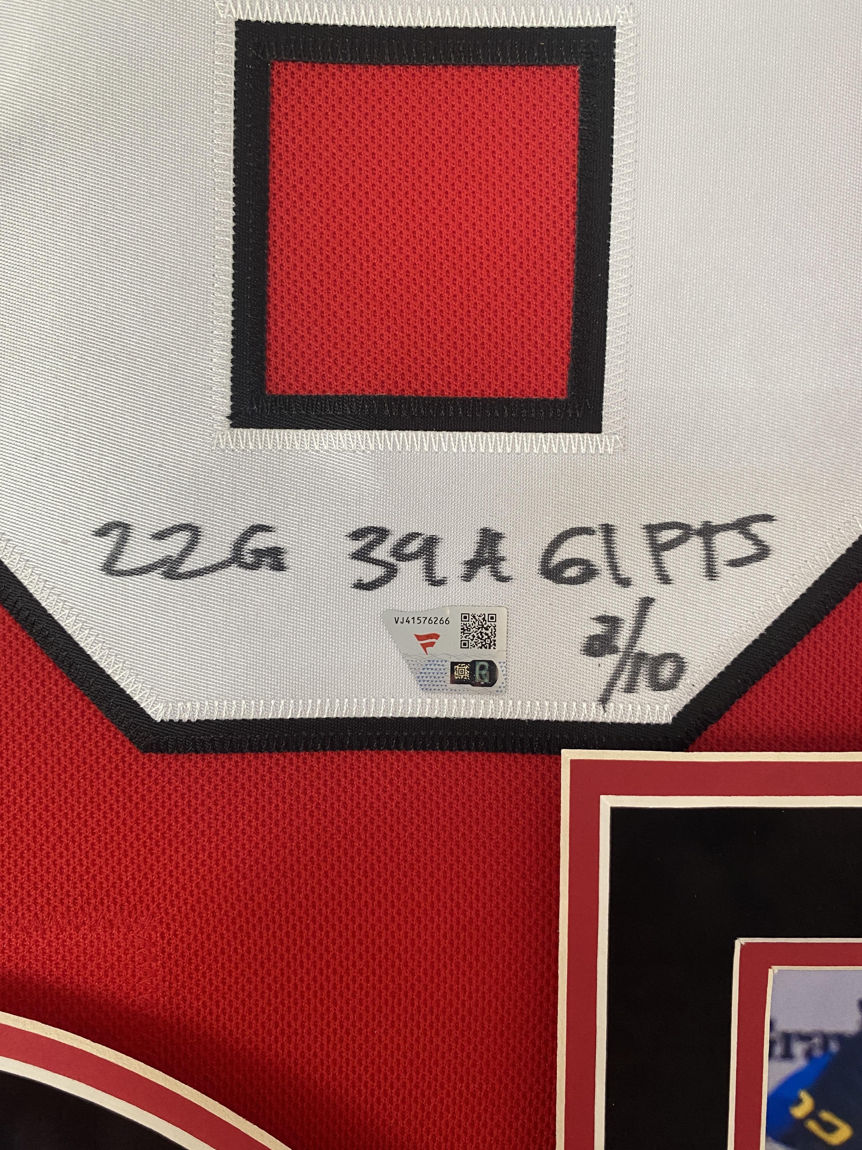 Connor Bedard Signed LE Blackhawks Custom Framed Adidas Authentic Jersey Inscribed "2024 Calder" & "22G 39A 61PTS" (Fanatics) at PristineAuction.com Connor Bedard Signed LE Blackhawks Custom Framed Adidas Authentic Jersey Inscribed "2024 Calder" & "22G 39A 61PTS" (Fanatics) at PristineAuction.com