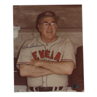 Lou Boudreau Signed Indians 8x10 Photo (AIV) at PristineAuction.com