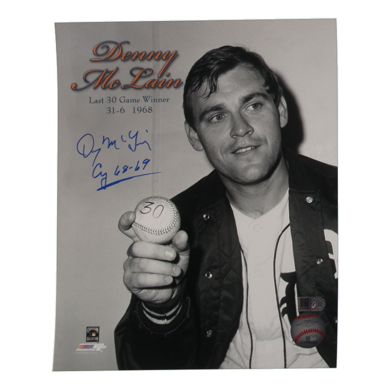 Denny McLain Signed Tigers 8x10 Photo Inscribed "Cy 68-69" (AIV) at PristineAuction.com Denny McLain Signed Tigers 8x10 Photo Inscribed "Cy 68-69" (AIV) at PristineAuction.com