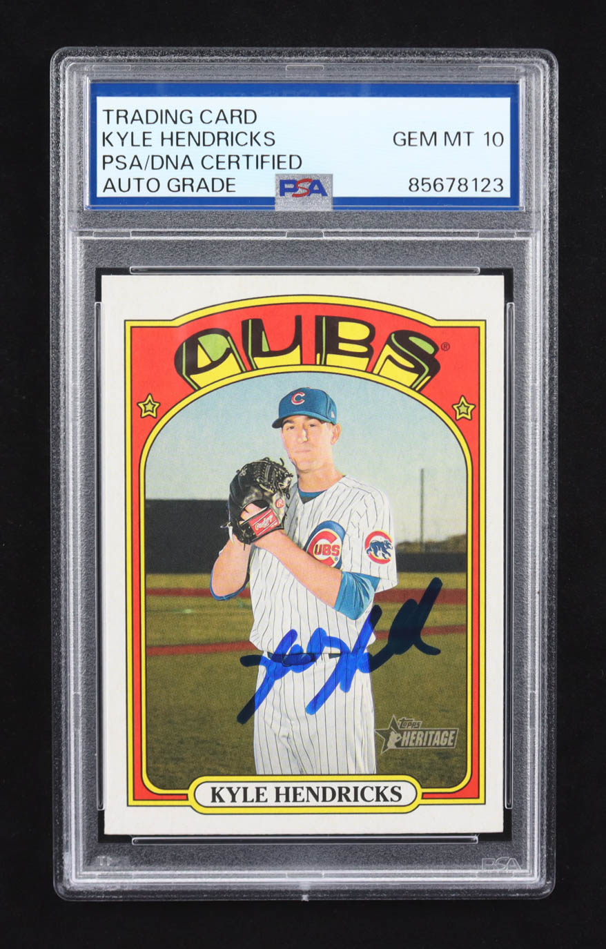 Kyle Hendricks Signed 2021 Topps #483 (PSA | Autograph Graded PSA 10) at PristineAuction.com Kyle Hendricks Signed 2021 Topps #483 (PSA | Autograph Graded PSA 10) at PristineAuction.com