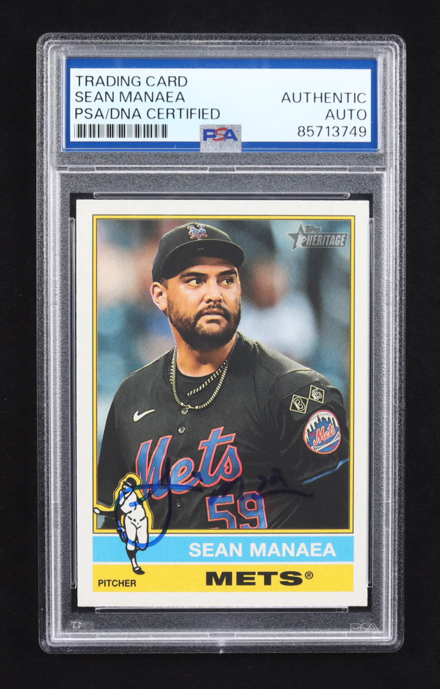 Sean Manaea Signed 2025 Topps Heritage #168 (PSA) at PristineAuction.com Sean Manaea Signed 2025 Topps Heritage #168 (PSA) at PristineAuction.com