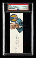 Chuck Yeager Signed Cut With Portrait Art (PSA) at PristineAuction.com