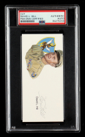 David "Tex" Hill Signed Cut With Portrait Art (PSA) at PristineAuction.com