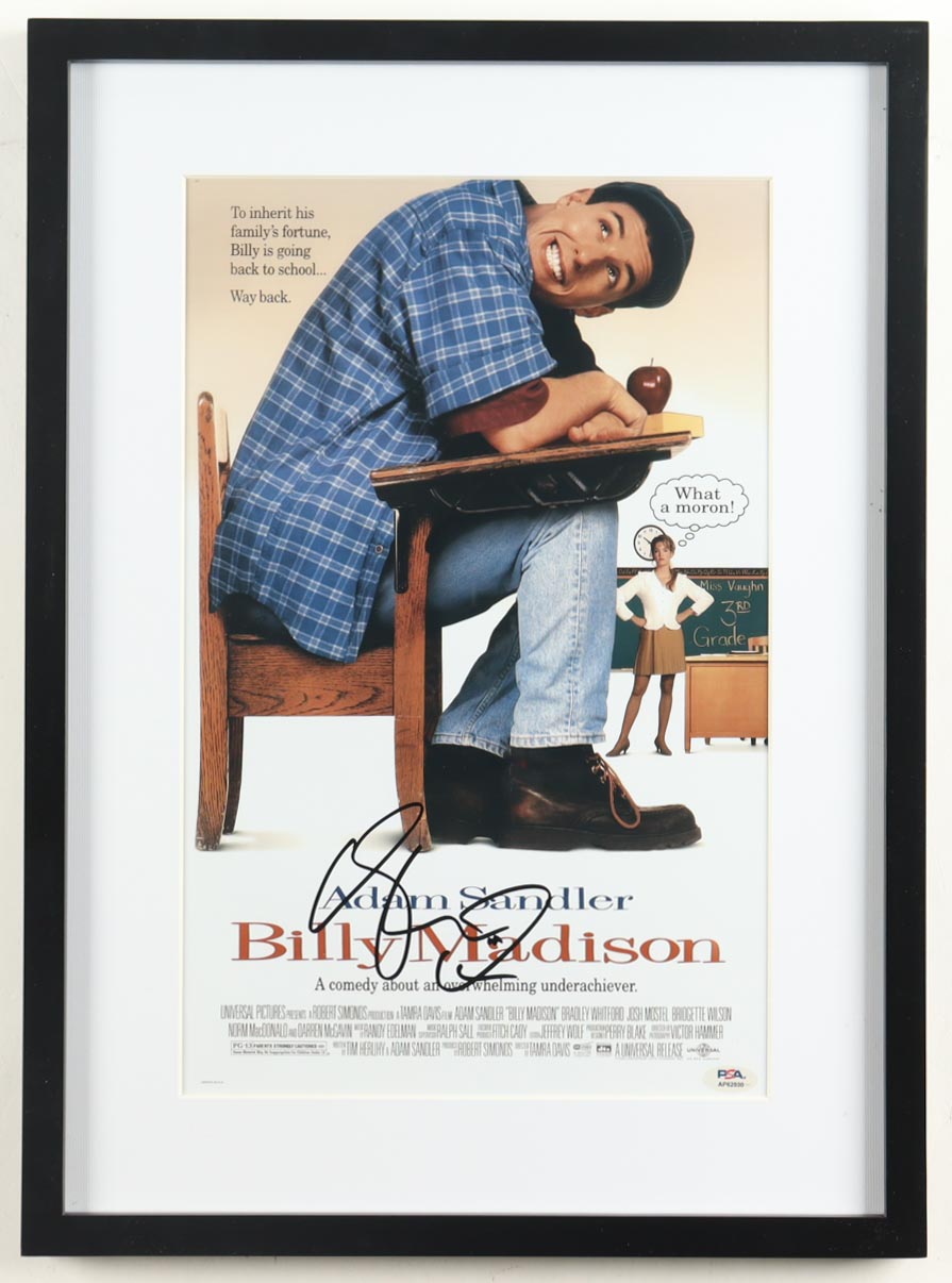 Adam Sandler Signed "Billy Madison" Custom Framed Photo Display (PSA) at PristineAuction.com Adam Sandler Signed "Billy Madison" Custom Framed Photo Display (PSA) at PristineAuction.com