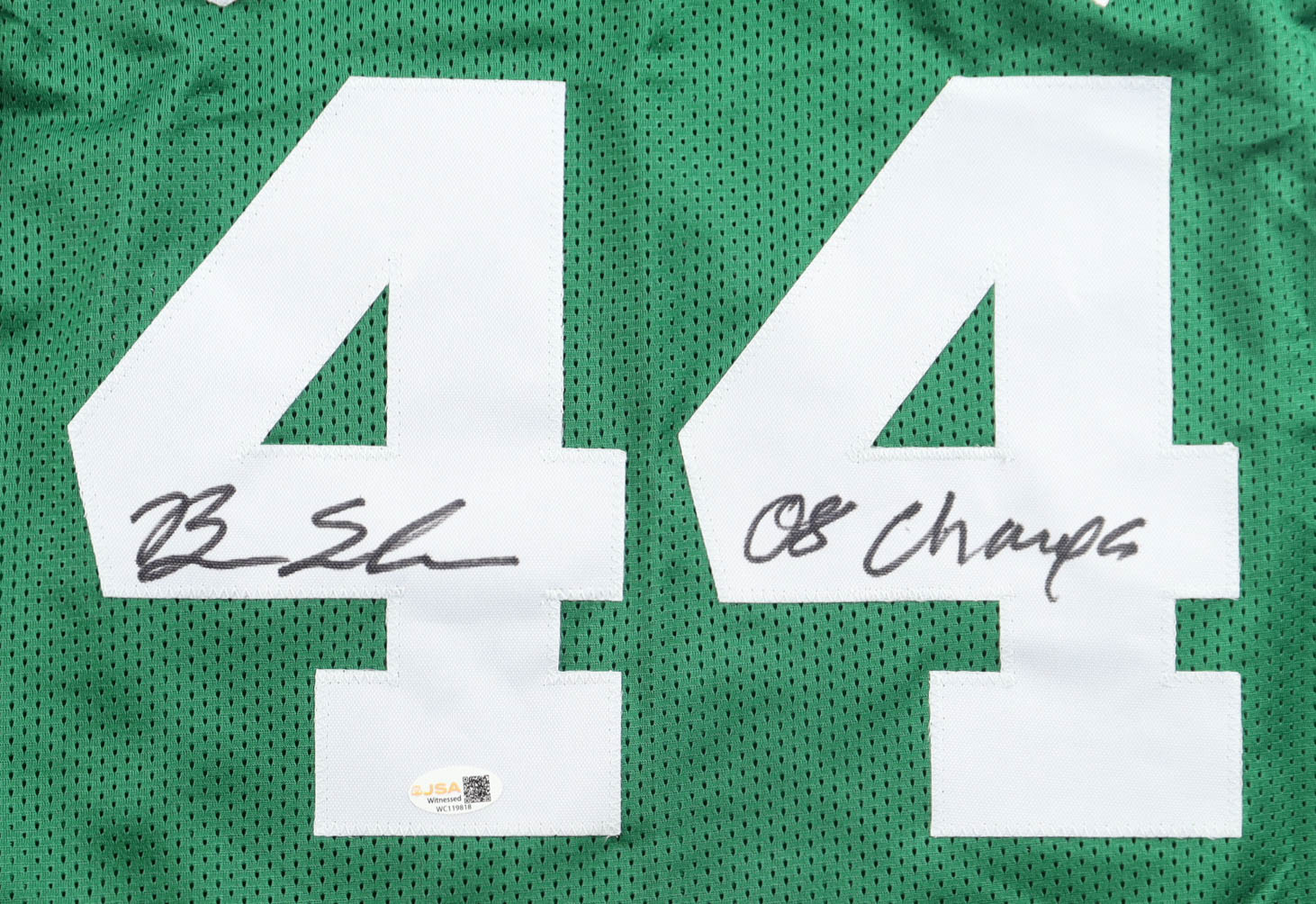 Brian Scalabrine Signed Jersey Inscribed "08 Champs" (JSA) at PristineAuction.com Brian Scalabrine Signed Jersey Inscribed "08 Champs" (JSA) at PristineAuction.com
