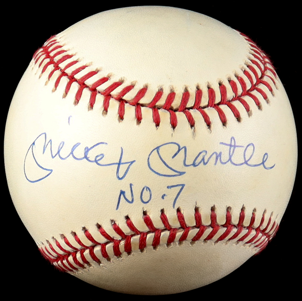 Mickey Mantle Signed OAL Baseball Inscribed "No. 7" (UDA) at PristineAuction.com Mickey Mantle Signed OAL Baseball Inscribed "No. 7" (UDA) at PristineAuction.com