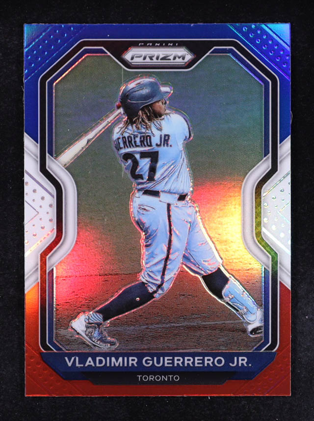 Vladimir Guerrero Jr. 2021 Panini Prizm Prizms Red White and Blue #186 at PristineAuction.com Vladimir Guerrero Jr. 2021 Panini Prizm Prizms Red White and Blue #186 at PristineAuction.com