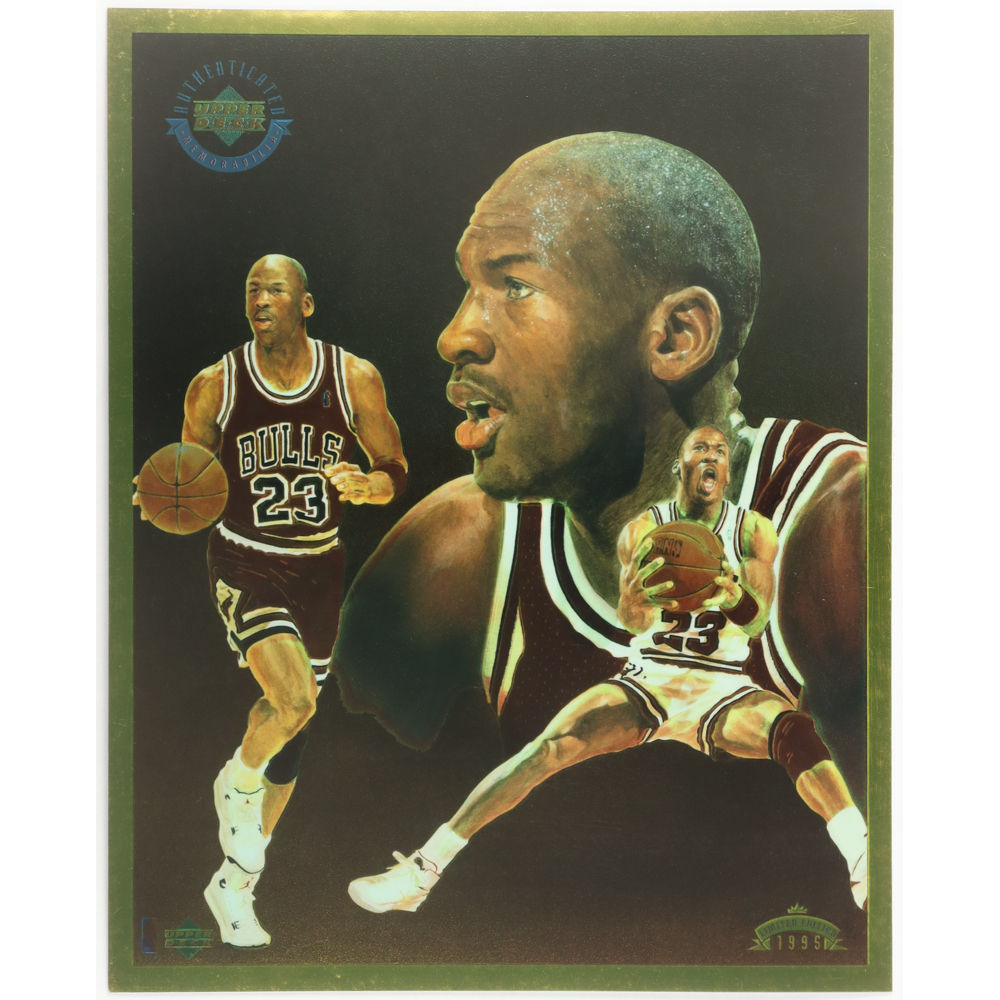 Michael Jordan 1996 Upper Deck Limited Edition Gold Foil 8x10 Card at PristineAuction.com