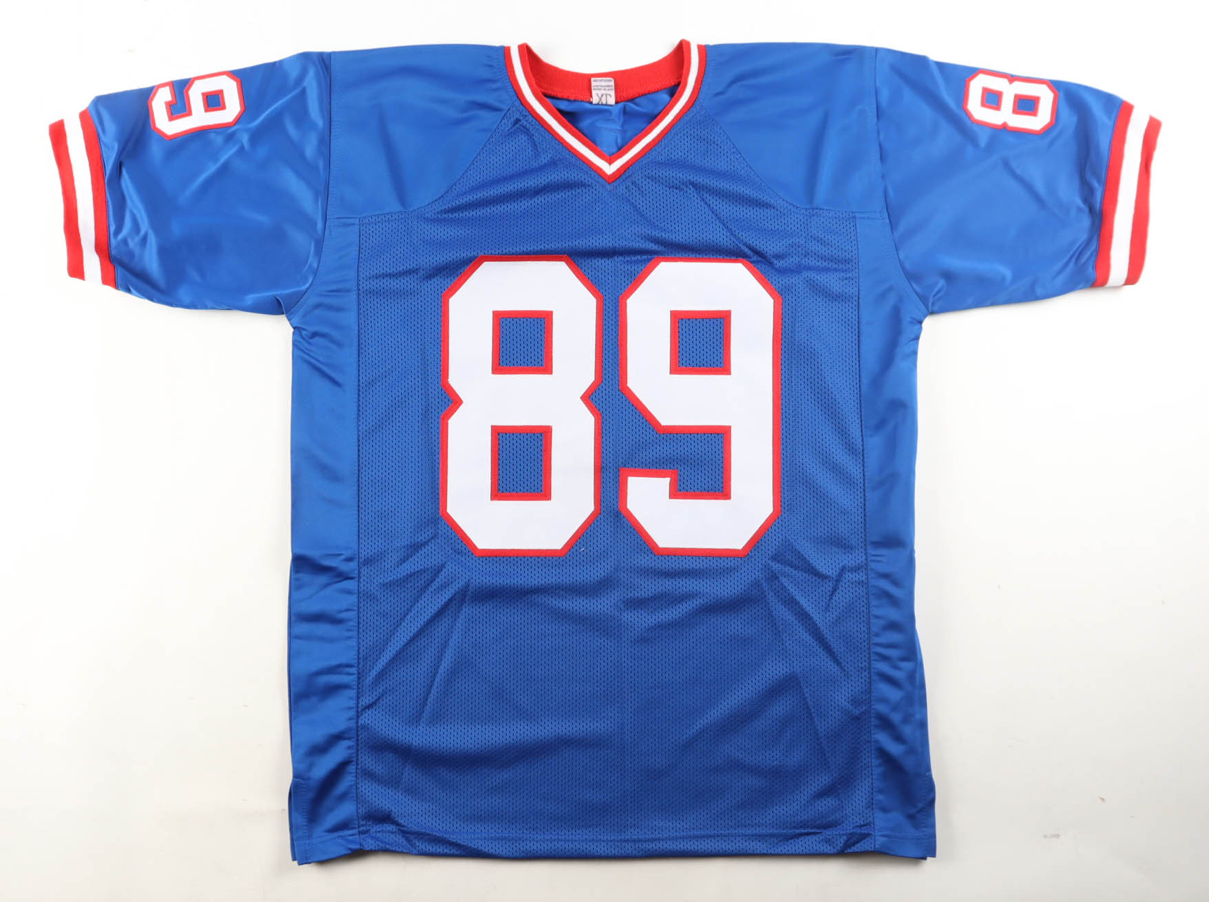 Mark Bavaro Signed Jersey Inscribed "SB XXI, XXV Champs!" (JSA) at PristineAuction.com Mark Bavaro Signed Jersey Inscribed "SB XXI, XXV Champs!" (JSA) at PristineAuction.com