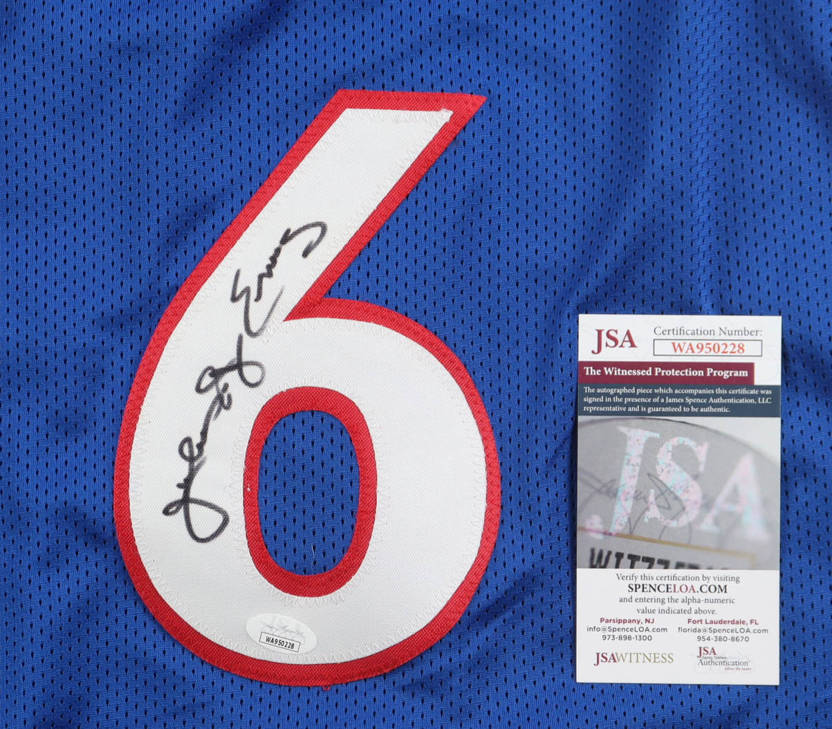 Julius "Dr. J" Erving Signed Jersey (JSA) at PristineAuction.com Julius "Dr. J" Erving Signed Jersey (JSA) at PristineAuction.com