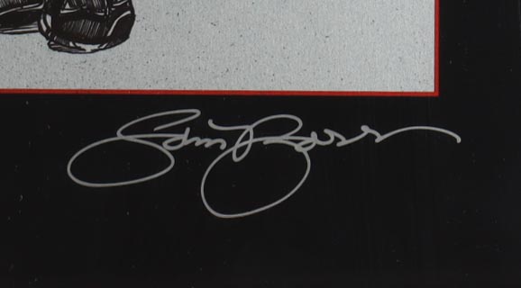 Sam Bass Signed NASCAR LE "25th Anniversary" Custom Framed Art Print Display (Beckett) at PristineAuction.com Sam Bass Signed NASCAR LE "25th Anniversary" Custom Framed Art Print Display (Beckett) at PristineAuction.com