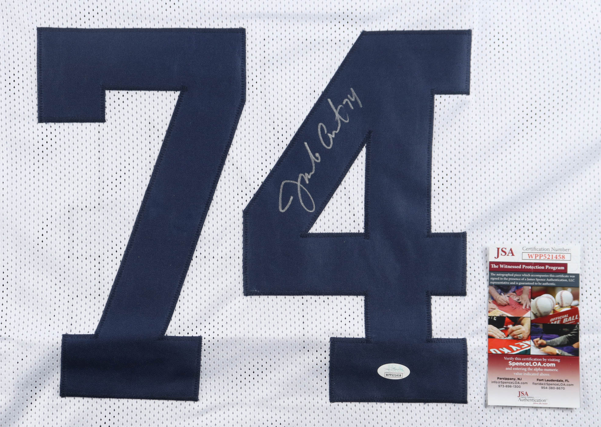 Jim Covert Signed Career Highlight Stat Jersey (JSA) at PristineAuction.com Jim Covert Signed Career Highlight Stat Jersey (JSA) at PristineAuction.com