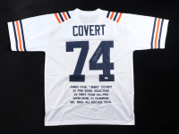 Jim Covert Signed Career Highlight Stat Jersey (JSA) at PristineAuction.com
