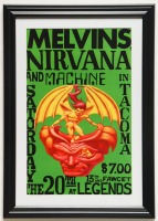 1992 "Nirvana & Melvins" Tacoma Concert Custom Framed Poster at PristineAuction.com