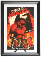 1983 "Metallica: Kill 'Em All" Hell On Earth Tour Custom Framed Poster with Metallica Patch at PristineAuction.com