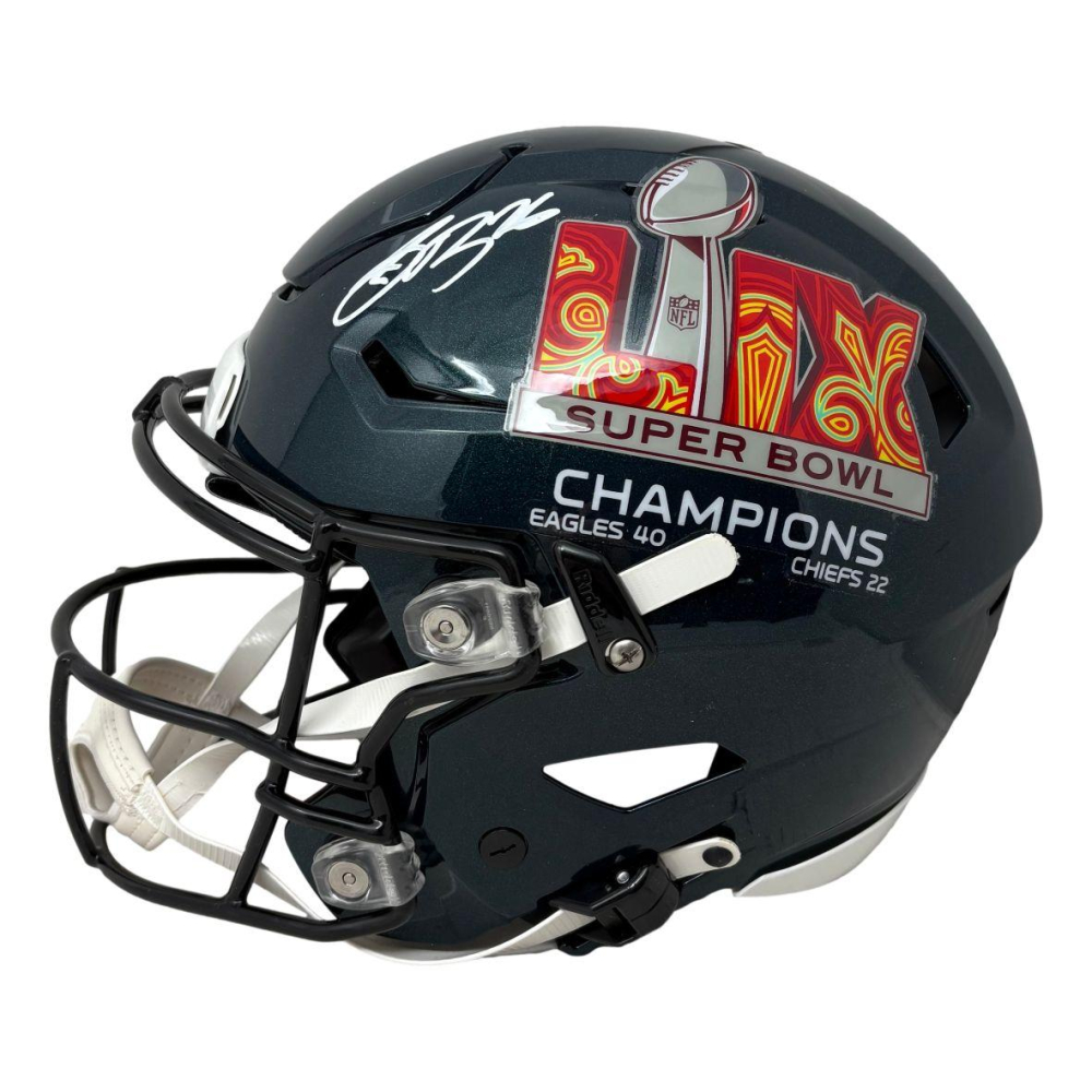 Saquon Barkley Signed Eagles / Super Bowl LIX Champions Logo Full-Size ...