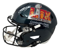 Saquon Barkley Signed Eagles / Super Bowl LIX Champions Logo Full-Size Authentic On-Field Speed Helmet (PSA) at PristineAuction.com