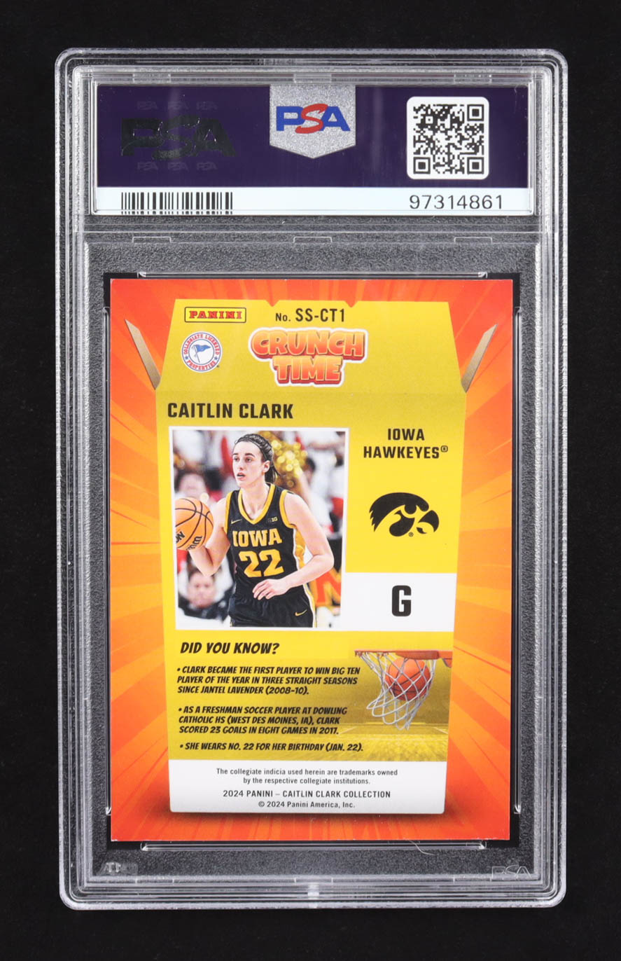 Caitlin Clark 2024 Panini Caitlin Clark Collection Crunch Time-Target #SS-CT1 RC (PSA 9) at PristineAuction.com Caitlin Clark 2024 Panini Caitlin Clark Collection Crunch Time-Target #SS-CT1 RC (PSA 9) at PristineAuction.com