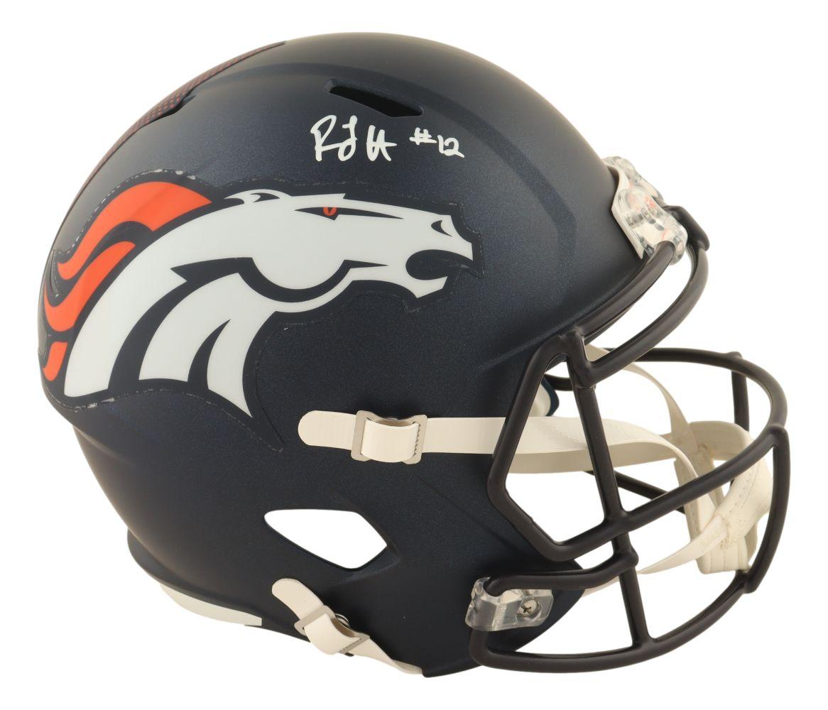 RJ Harvey Signed Broncos Full-Size Speed Helmet (JSA) at PristineAuction.com RJ Harvey Signed Broncos Full-Size Speed Helmet (JSA) at PristineAuction.com