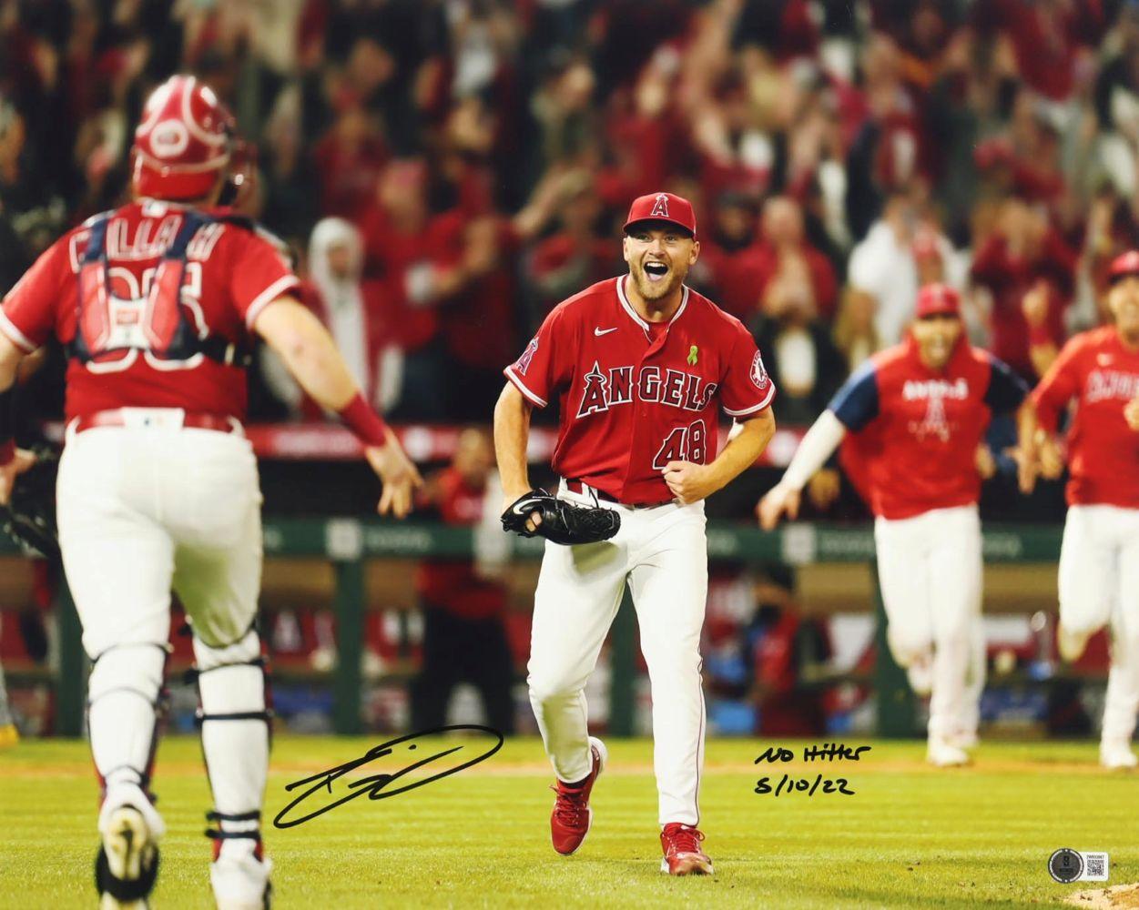 Reid Detmers Signed Angels 16x20 Photo Inscribed No Hitter 5/10/22" (Beckett) at PristineAuction.com Reid Detmers Signed Angels 16x20 Photo Inscribed No Hitter 5/10/22" (Beckett) at PristineAuction.com