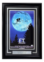 "E.T. the Extra-Terrestrial" Custom Framed Photo Cast-Signed by (4) with Henry Thomas, Matthew De Merritt, Robert MacNaughton, and Dee Wallace (JSA) at PristineAuction.com